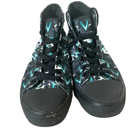RAAD Aqua Pattern High Top Sneakers Graffiti Retro 6.5M 8W Athletic Shoe Skater - Picture 4 of 11